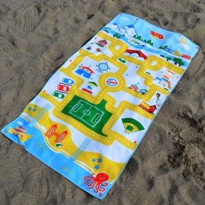 Microfiber Kids Playmat Beach Towel with Snaps!